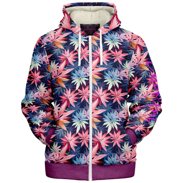 Chokefish™ Microfleece Zip-Up Hoodie Cannabis-006